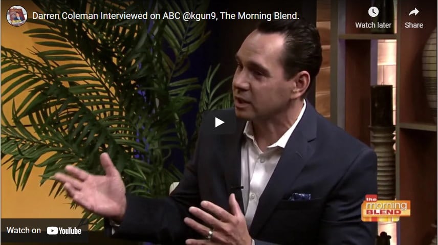 Darren Coleman Interviewed on ABC @kgun9, The Morning Blend.